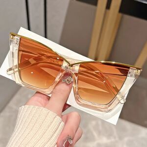 WOMEN CHAMPAGNE VINTAGE CAT EYE SUNGLASSES